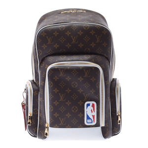 Louis Vuitton Monogram Canvas Backpack NV NBA Brown White Blue Daypack